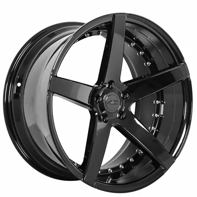 20  Ac Wheels Ac02 Gloss Black Extreme Concave Rims And Tires Package W/ Tpms • $2348