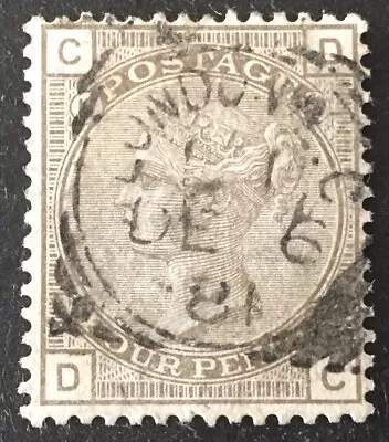 GB Queen Victoria 1882 VFU 4d Stamp Plate 18 LH • $1.23