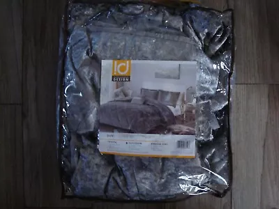 ID Intelligent Design Full Queen Velvet Duvet Cover Set With Grey Finish NEW • $59.99