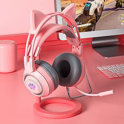 3.5mm Wired Gaming Headset MIC Headphones With Cute Cat Ear For Xbox 5 PS4 NEW • $33.42