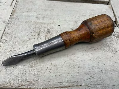 Vintage Flathead Screwdriver With Wooden Handle • $9.50