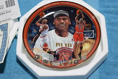 Michael Jordan  1998 NBA Championship  Bulls Plate Bradford Ex UpperDeck NEW #5 • $49.99