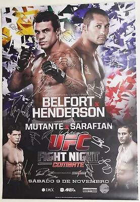 Dan Henderson V Vitor Belfort 2 +20 Signed By Card UFC Fight Night 32 Poster SBC • $599.99