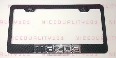 3D Mazda 6 ZX Zoom-Zoom Carbon Fiber Style Finished License Plate Frame • $38.99