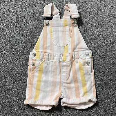 Baby Girl Striped 12 Months Overalls Shorts 7 For All Mankind • $12.99