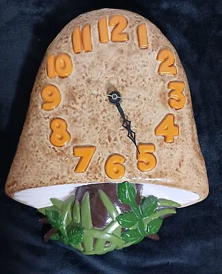 VTG  Merry Mushroom Ceramic Wall Clock *Working • $75.50