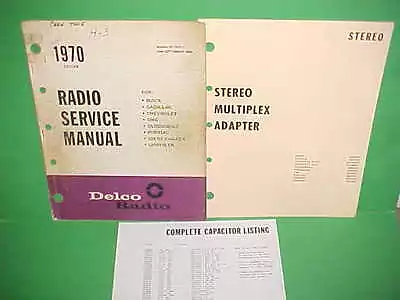 1970 1971 1972 Chevy Corvette Delco Fm Multiplex Adapter Radio Service Manual • $19.99