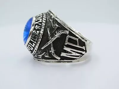 SILVER 925  RING  MILITARY POLICE RING  MP RING  USMP  MP RING  US Size 9 • $65.45