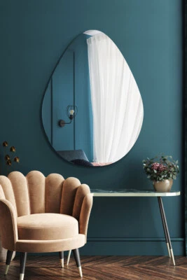 £123.19 • Buy MirrorOutlet Large Frameless Pebble Wall Mirror - 47  X 32  120 X 80cm