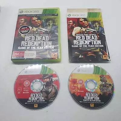 Red Dead Redemption Game Of The Year Edition Xbox 360 Game + Manual PAL 21j4 • $34.95