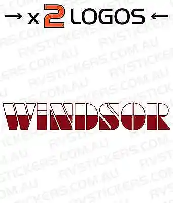 2x WINDSOR 1980  700mm Caravan Decal Sticker Vintage Graphics • $59