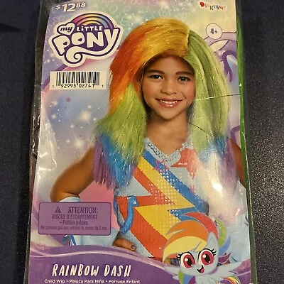 Rainbow Dash Child Wig 4+ Yrs My Little Pony The Movie Nip • $12.88