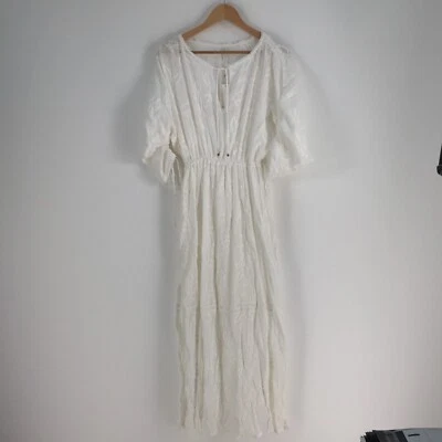 $119.95 • Buy NEW Tigerlily Womens Maxi Dress Size 10 Isla Isabella Cotton Short Sleeve 034148