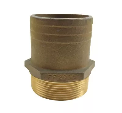 Groco FF-2000 Boat Marine Bronze 2’ Full Flow Pipe To 2-1/4  Hose Adapter • $69.95