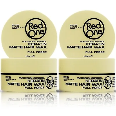 Red One Keratin Matte Hair Wax Full Force Maximum Control 150 Ml (2 PCS OFFER) • £9.99