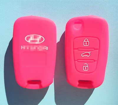 $7.90 • Buy PINK HYUNDAI SILICONE CAR KEY COVER I10 I20 I30 IX35 ELANTRA ACCENT VERNA