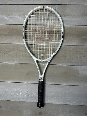 Wilson Ceramic Comp 110 Tennis Racket Racquet High Beam 4 1/2 Grip Vintage • $30