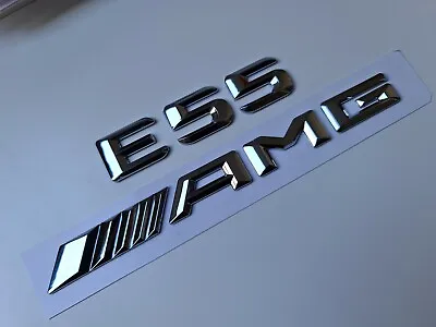 E55 AMG Silver /Chrome Letter Number Rear Boot Badge Emblem For Mercedes E Class • $19.95