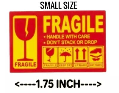 Do Not Stack Or Drop  - Small Stickers  (1.75 X1) (15/30/60) Fragile Labels • $3.63
