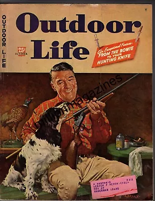 1944 Outdoor Life October - J F Kernan; Springer Spaniel; Dolly Varden; Knives • $34.80