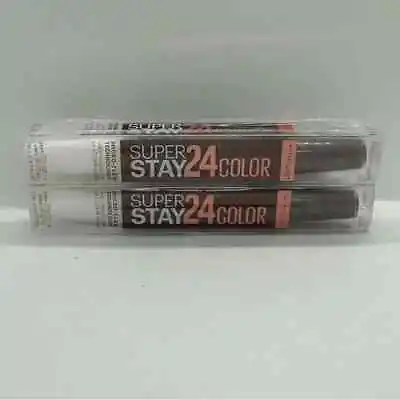 NEW 2X Maybelline SuperStay 24Hr Color 2 Step Liquid Lipstick #345 Espresso Edge • $5
