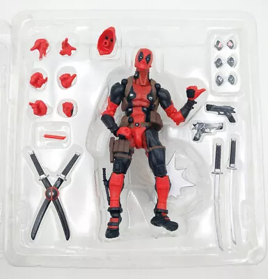 Marvel Comics Model Toys Revoltech Kaiyodo Deadpool Kid Gift Action Figure • £22.99