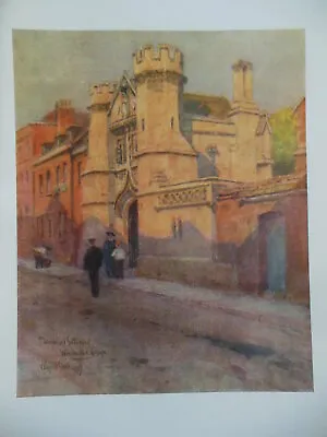 £7.99 • Buy Original 1909 HAMPSHIRE Print Of Winchester College Memorial Gate - Wilfrid Ball