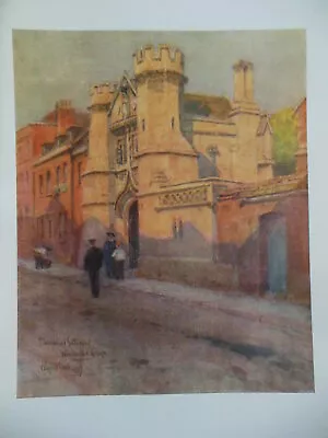 £7.99 • Buy Original 1909 HAMPSHIRE Print Of Winchester College Memorial Gate - Wilfrid Ball