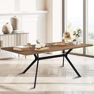 VILOBOS 8 Person Large Dining Table Modern Home Office Meeting Wood Desk Kitchen • $199.99