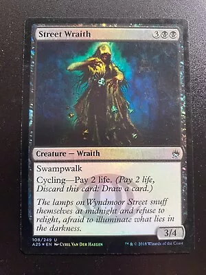 Street Wraith FOIL Masters 25 PLD Black Uncommon MAGIC MTG CARD • $2.25