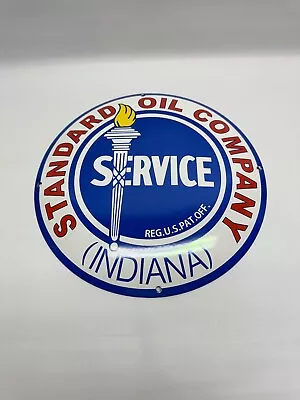 Standard Oil Company Gas Motor Oil Pump Station Porcelain Vintage Style Sign • $98.99