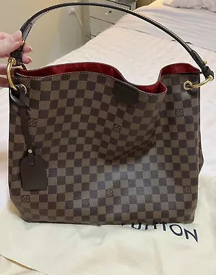 $1800 • Buy Authentic Louis Vuitton Graceful MM Damier Ebene Canvas