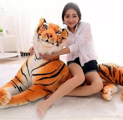 Giant Simulation Tiger Plush Toys Big Soft Animal Stuffed Doll Kid Birthday Gift • $108.90