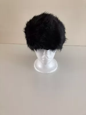 A Womens Black Faux Fur Cossack Hat One Size  BNWT • £4.99