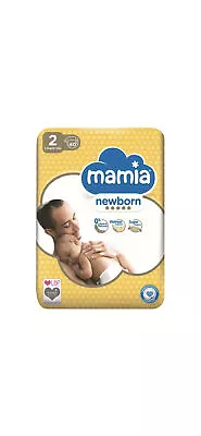 Mamia Newborn Premium Dry Fast Nappies 60 Pack Size 2 Mini 3-6kg/6-13lbs • £8.27