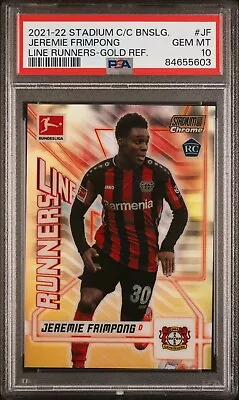 2021-22 Topps Stadium Club Bundesliga Jeremie Frimpong RC GOLD /50 PSA 10 • $280