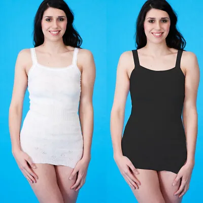 £5.99 • Buy Ladies Thermal French Neck Women Vest Top Underwear Medium Extra Large Size 