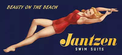 Blond Girl Beauty On The Beach Jantzen Swim Suits Vintage Poster Repro FREE SH • $17.90