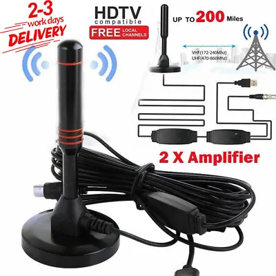 UK Best Portable TV Magnetic HD Freeview Aerial DVB-T/DAB Indoor Outdoor Ariel • £12.90