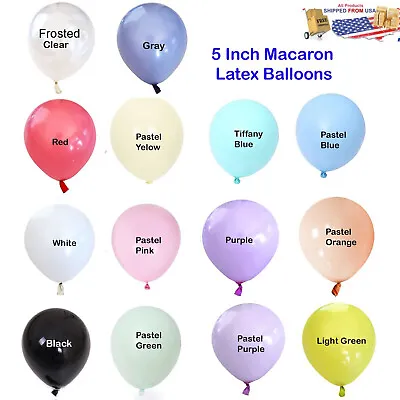 5  Inch Macaron Color 200 Pc Mini Small Latex Balloons Baby Shower Gender Reveal • $7.99