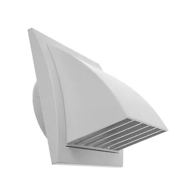 4'' Inch Exhaust Hood Vent With Rain Cover And Flap White Indoor And Outdoor ... • $28.94