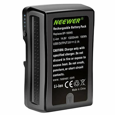 $167.03 • Buy Neewer V Mount/V Lock Battery - 190Wh 14.8V 13200mAh Rechargeable Li-ion Batt...