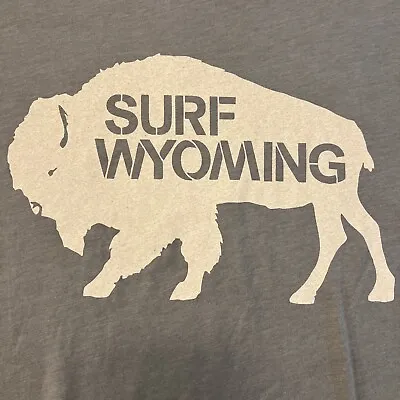 NWOT Surf Wyoming Buffalo Graphic Shirt XL W Green Frontier Asset Mgmt On Back • $35.99