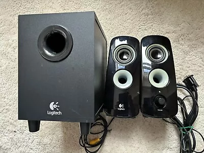 Logitech Z323 PC Computer Speakers System Black Working Order VGC Free Fast Post • £39.95