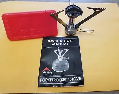 Excellent! MSR (Mountain Safety Research) PocketRocket Camping Hiking STOVE • $58.95