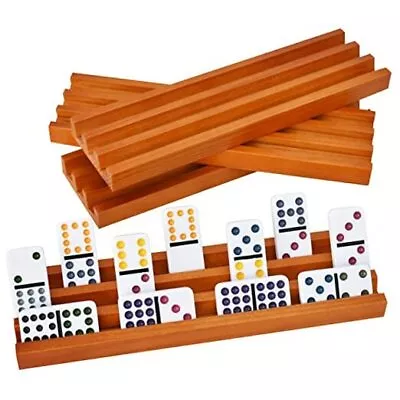 Domino Racks - Wood Domino Holders - Trays For Mexican Train Mahjong  • $33.75