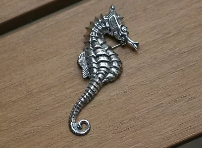 Lovely Vintage Beau Seahorse Sterling Silver 925 Pin Brooch • $38