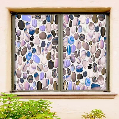 3D Purple Stone A481 Window Film Print Sticker Cling Stained Glass UV Zoe • $29.99