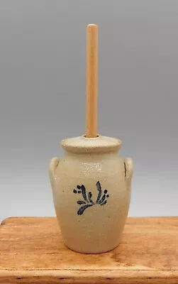 Vtg Stoneware Butter Churn Phyllis Howard Artisan Dollhouse Miniature 1:12 • $24.99