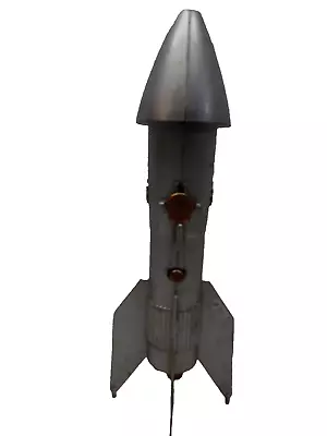 Vintage Astro MFG Classic Rocket Mechanical Metal Bank With LARGE POINTY HEAD • $75